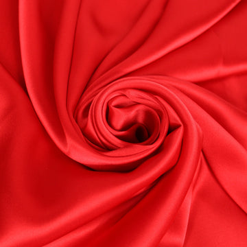 Tissu satin de soie - rouge