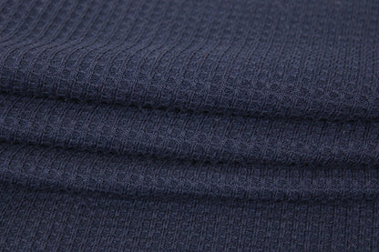 Tissu maille nid d'abeille - bleu marine - photo 2/3 | So Tissus