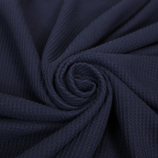 Tissu maille nid d'abeille - bleu marine - photo 1/3 | So Tissus