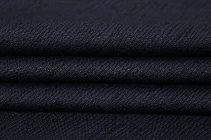 Tissu maille Milano - motif zébré - bleu marine et noir - photo 2/3 | So Tissus