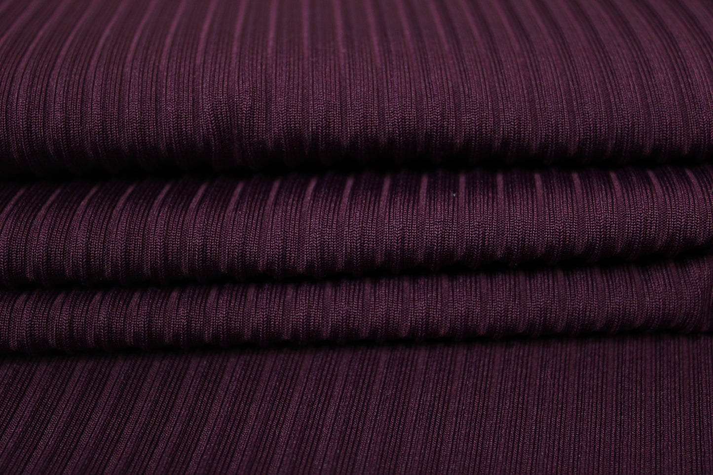 Tissu maille côtelé - prune - photo 2/3 | So Tissus