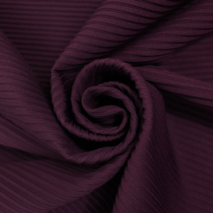 Tissu maille côtelé - prune - photo 1/3 | So Tissus