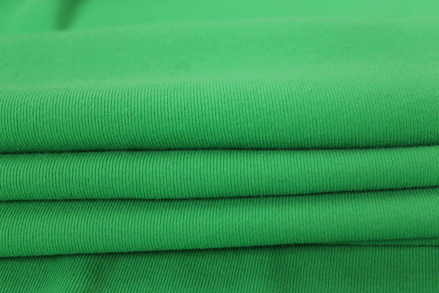 Tissu maille coton côtelé - vert pomme - photo 2/3 | So Tissus