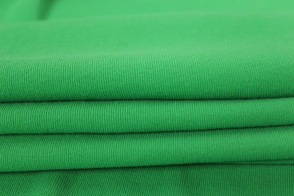 Tissu maille coton côtelé - vert pomme - photo 2/3 | So Tissus