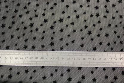 Tissu maille résille motif étoile - noir - photo 5/6 | So Tissus