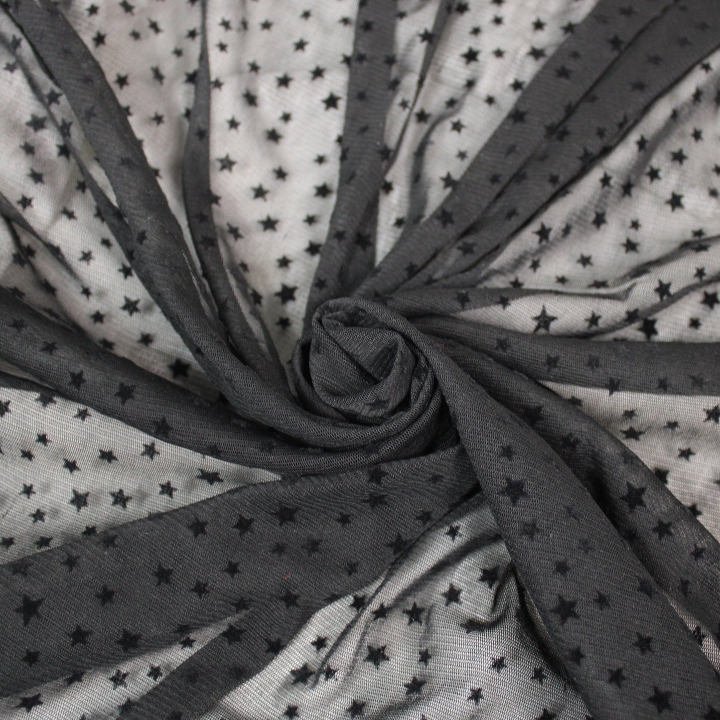 Tissu maille résille motif étoile - noir - photo 1/6 | So Tissus
