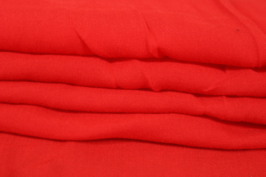 Tissu voile de viscose - rouge braise