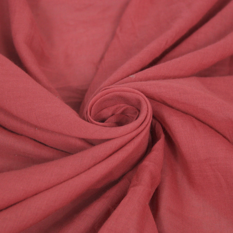 Tissu voile de coton - rouge tomette
