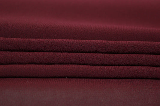 Tissu crêpe georgette  - bordeaux - photo 2/4 | So Tissus