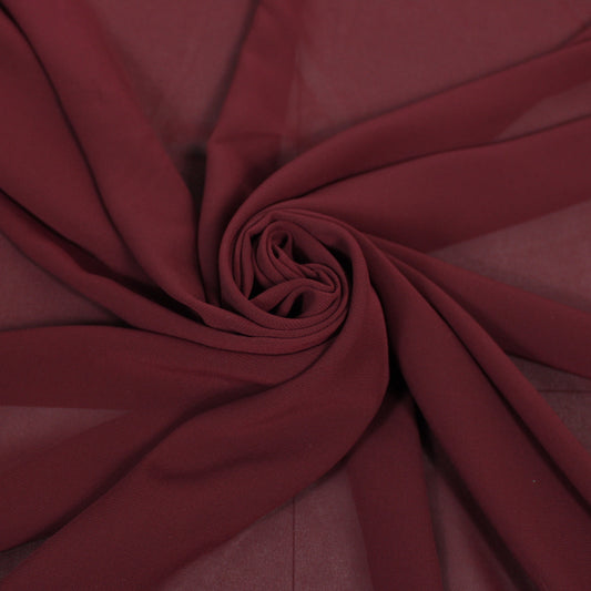 Tissu crêpe georgette  - bordeaux - photo 1/4 | So Tissus