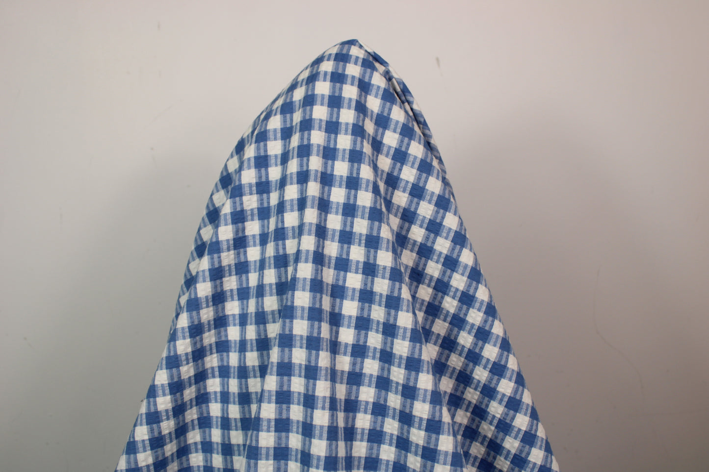 Tissu crêpon de coton - à carreaux - bleu et blanc - photo 3/4 | So Tissus
