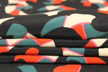 Tissu crêpe viscose - imprimé abstrait - photo 2/4 | So Tissus