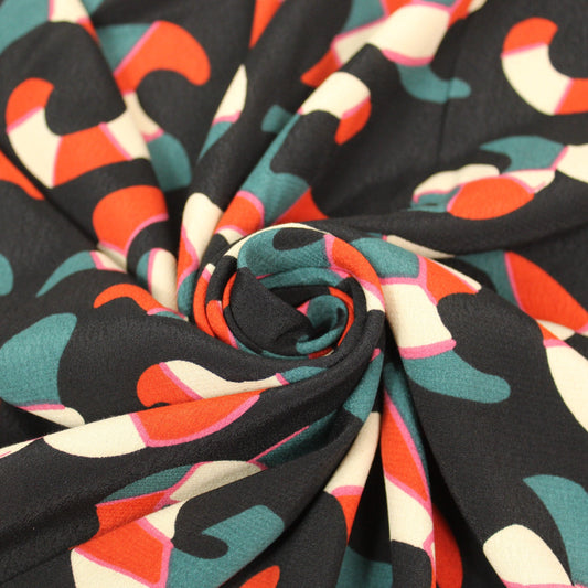 Tissu crêpe viscose - imprimé abstrait - photo 1/4 | So Tissus