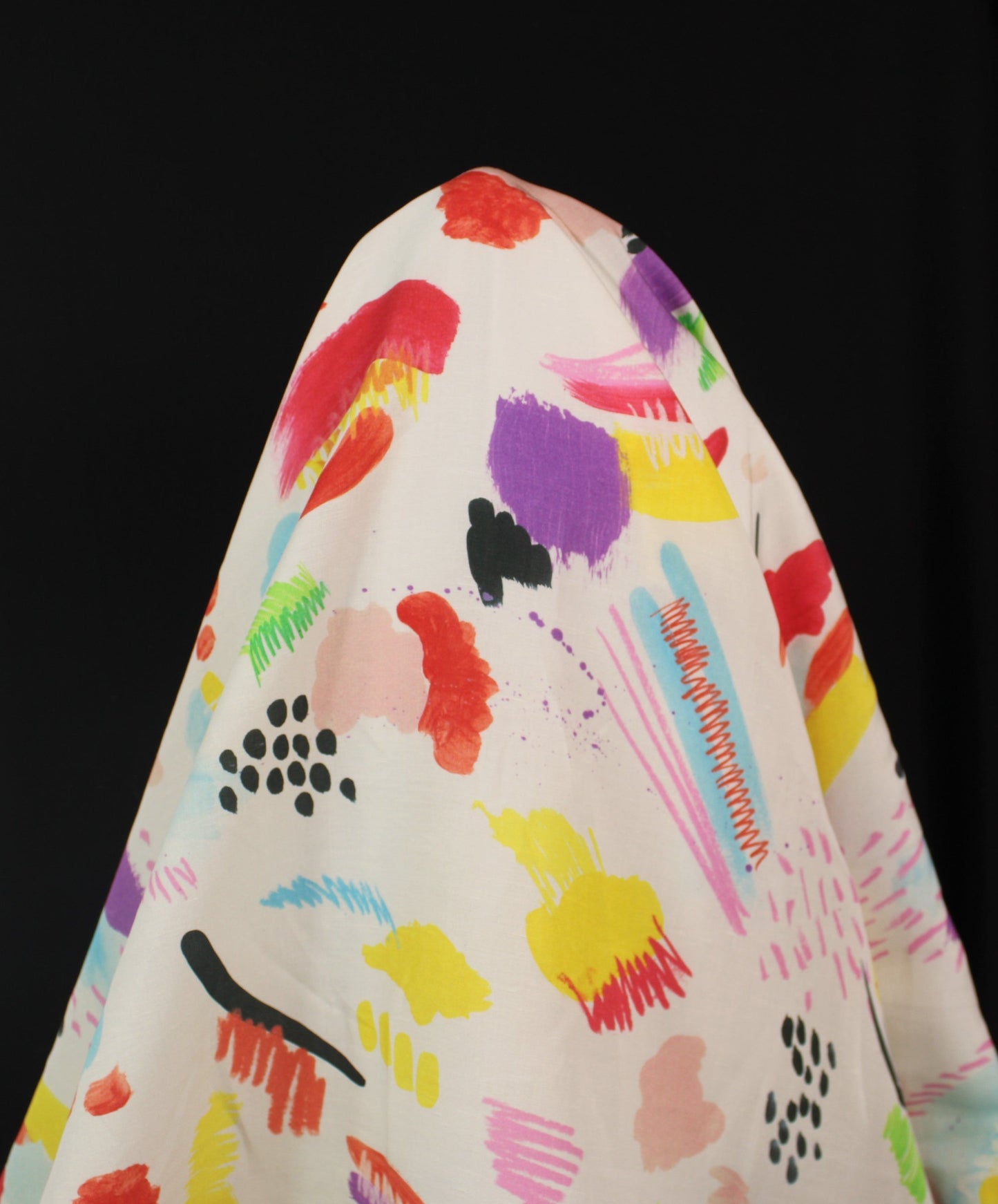 Tissu lin  -imprime tacheté - multicolore - photo 3/4 | So Tissus