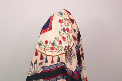 Tissu crêpe viscose - imprimé fleuri et pompom - photo 3/4 | So Tissus