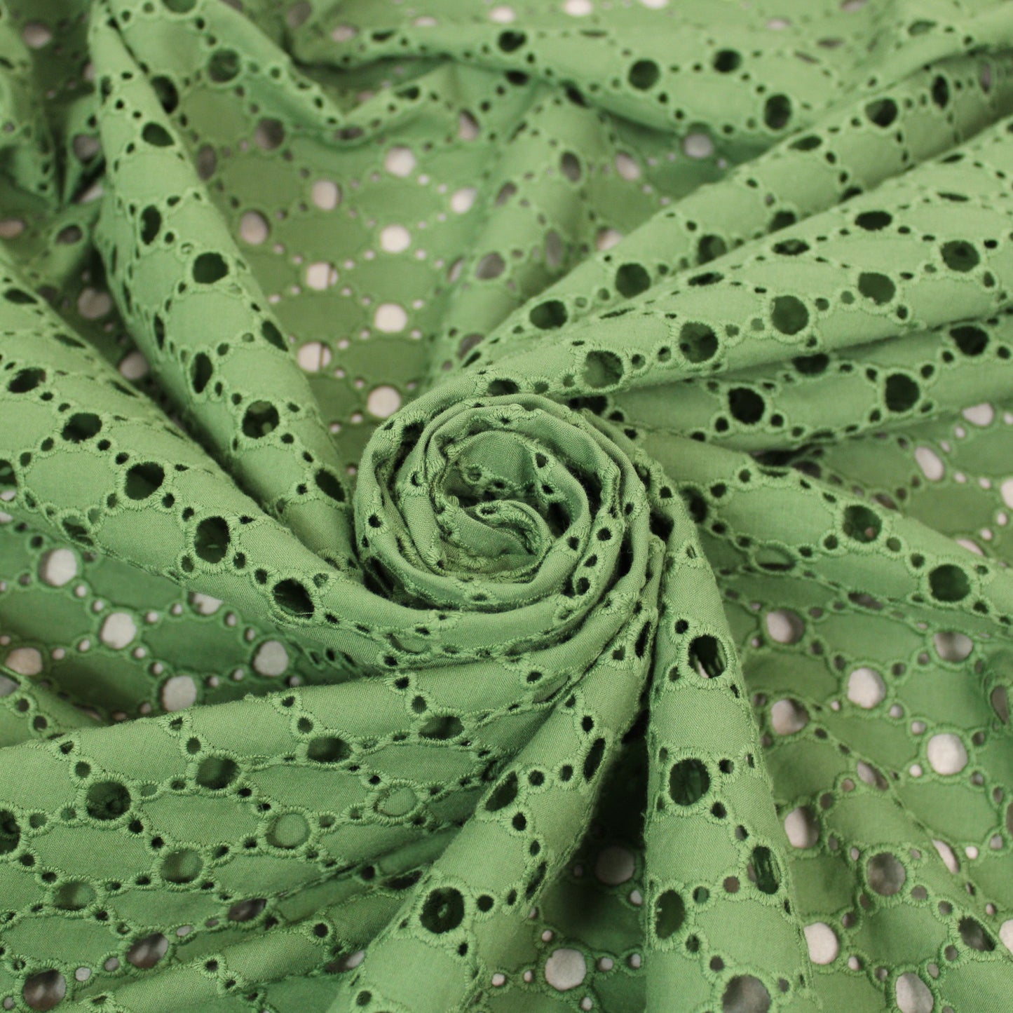 Tissu broderie anglaise - kaki - photo 1/3 | So Tissus