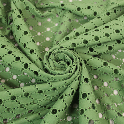 Tissu broderie anglaise - kaki - photo 1/3 | So Tissus