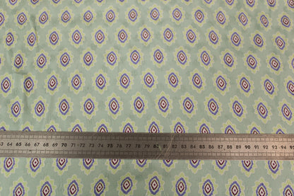 Tissu crêpe viscose - imprimé abstrait - ton vert d'eau - photo 4/4 | So Tissus