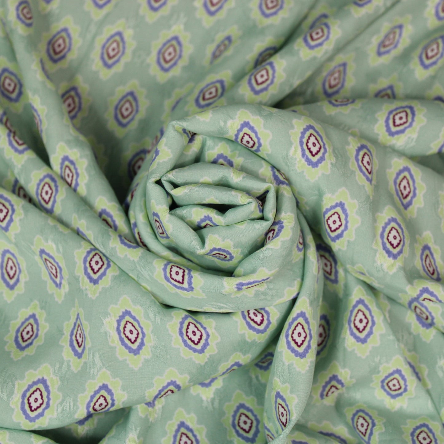 Tissu crêpe viscose - imprimé abstrait - ton vert d'eau - photo 1/4 | So Tissus