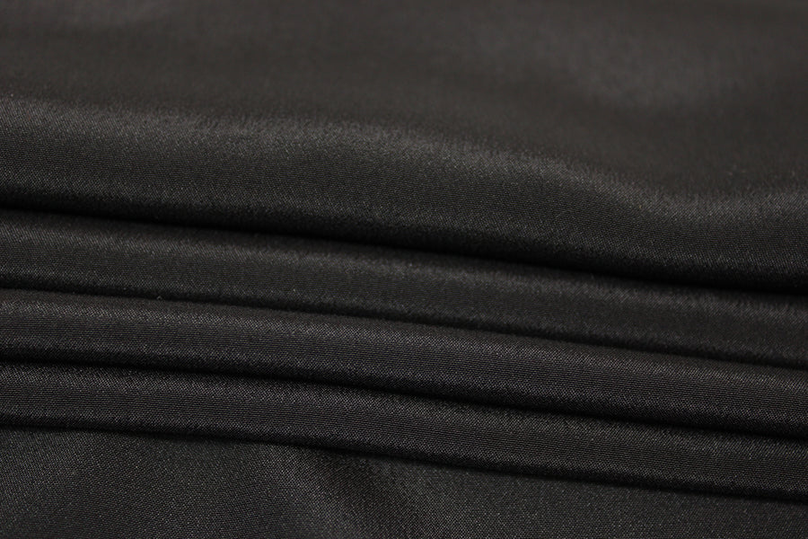 Tissu crêpe de chine 100% soie - noir