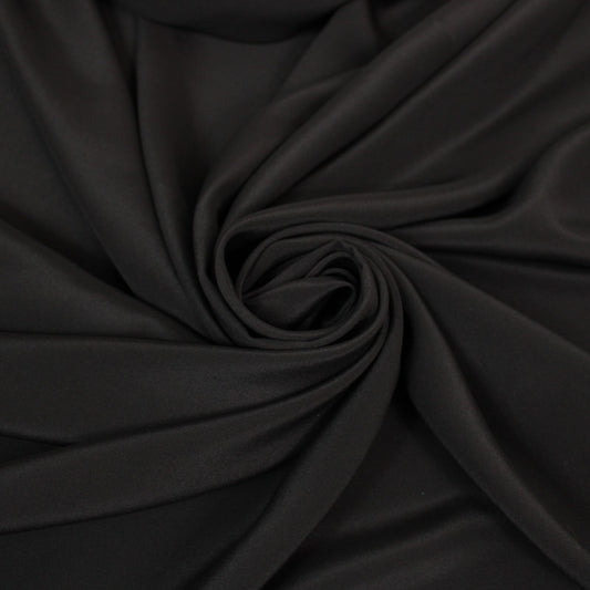 Tissu crêpe de chine 100% soie - noir - photo 1/3 | So Tissus