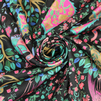 Tissu twill - imprimé paon et éléphant - photo 1/4 | So Tissus