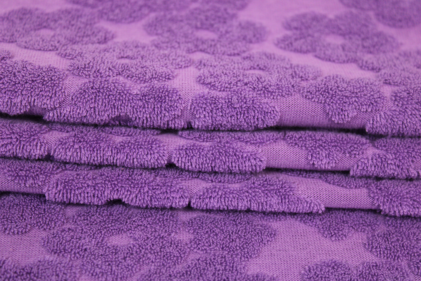 Tissu éponge - à motif fleuri - lilas - photo 2/4 | So Tissus