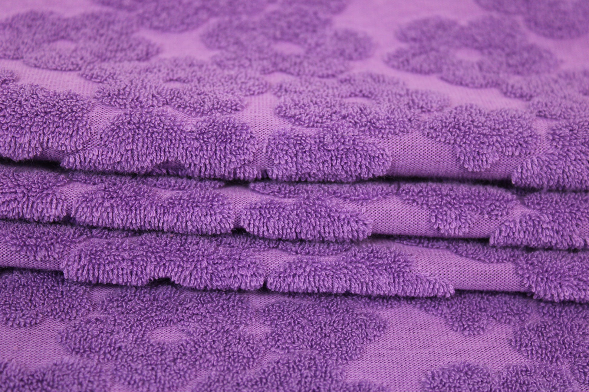 Tissu éponge - à motif fleuri - lilas - photo 2/4 | So Tissus