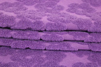 Tissu éponge - à motif fleuri - lilas - photo 2/4 | So Tissus