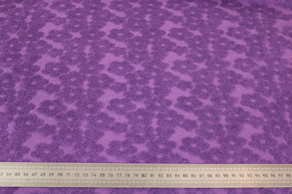 Tissu éponge - à motif fleuri - lilas - photo 4/4 | So Tissus
