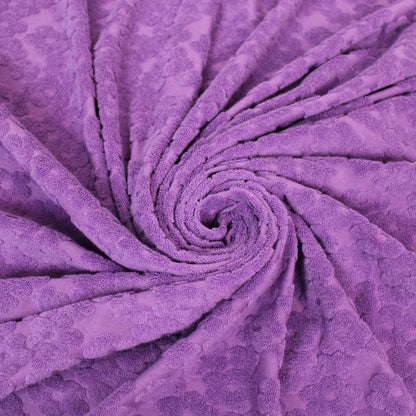Tissu éponge - à motif fleuri - lilas - photo 1/4 | So Tissus