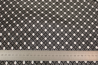 Tissu guipure noire - motif circulaire - photo 4/4 | So Tissus