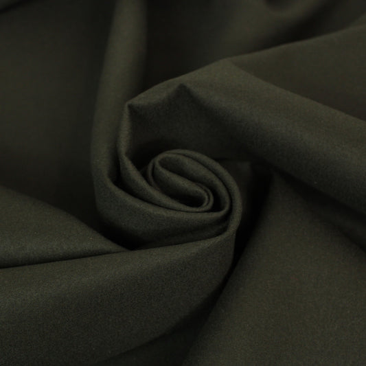 Tissu drap de laine et cachemire - kaki foncé - photo 1/3 | So Tissus