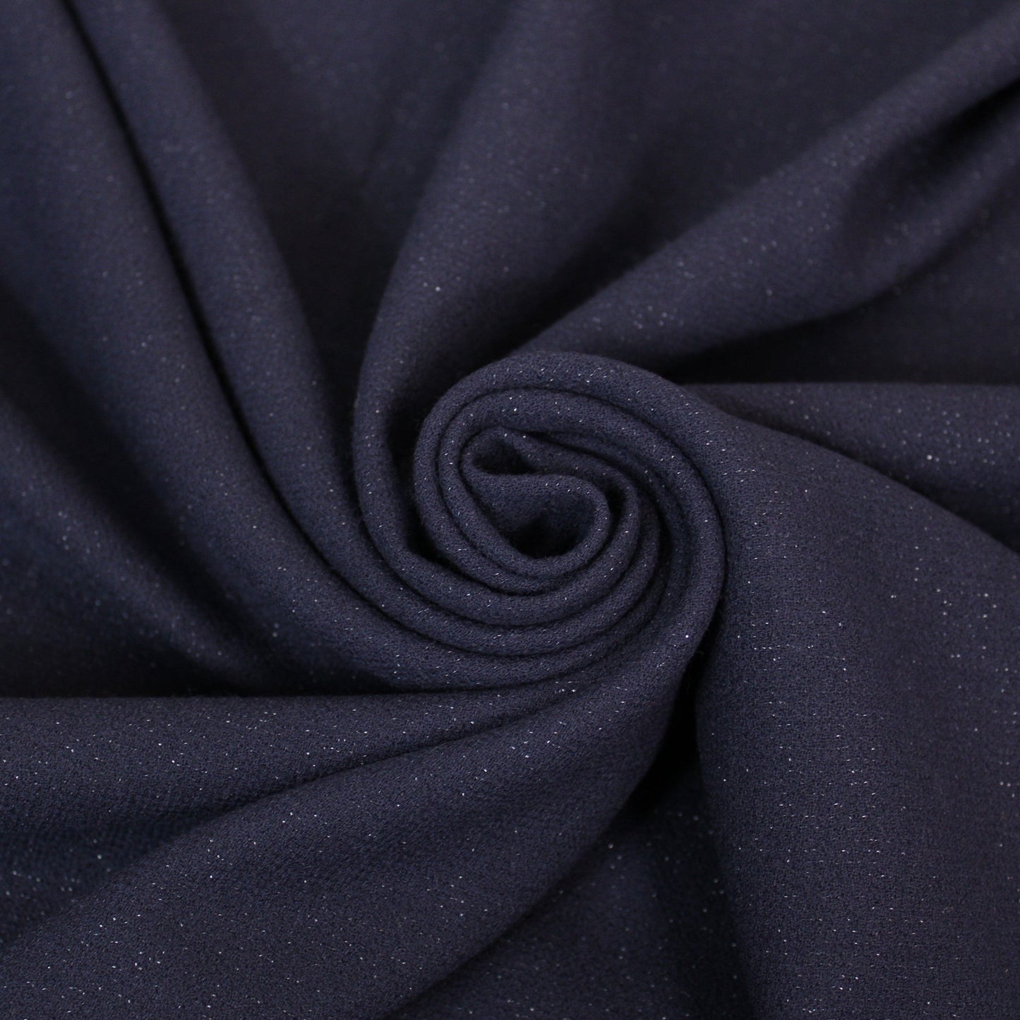 Tissu crêpe de laine - bleu marine et lurex argenté - photo 1/3 | So Tissus