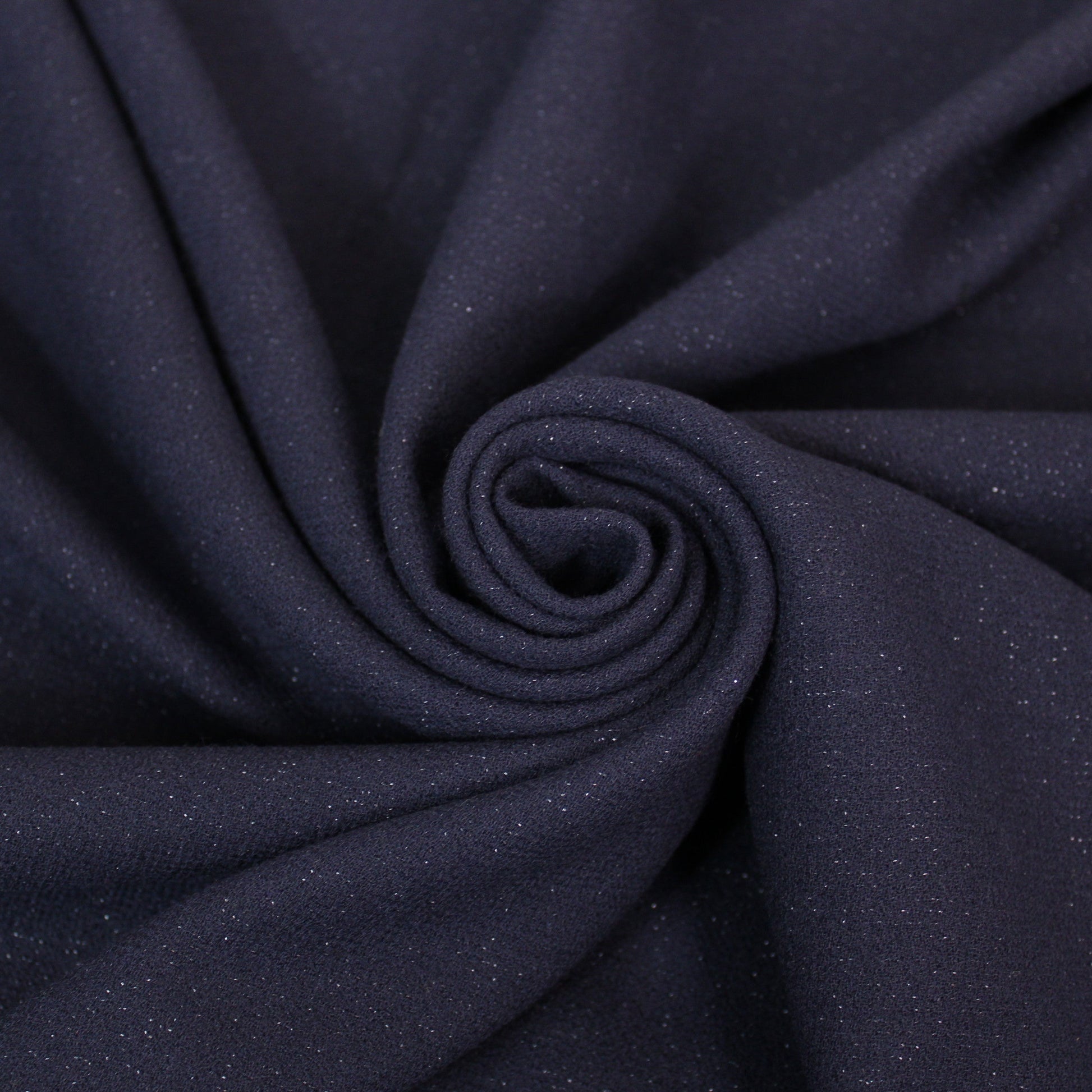 Tissu crêpe de laine - bleu marine et lurex argenté - photo 1/3 | So Tissus