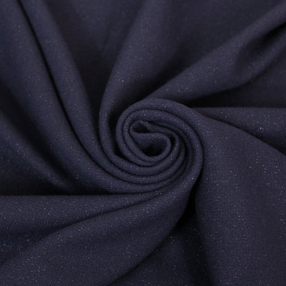 Tissu crêpe de laine - bleu marine et lurex argenté - photo 1/3 | So Tissus
