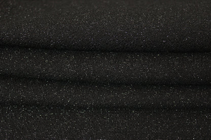 Tissu crêpe de laine - noir et lurex argenté - photo 2/3 | So Tissus