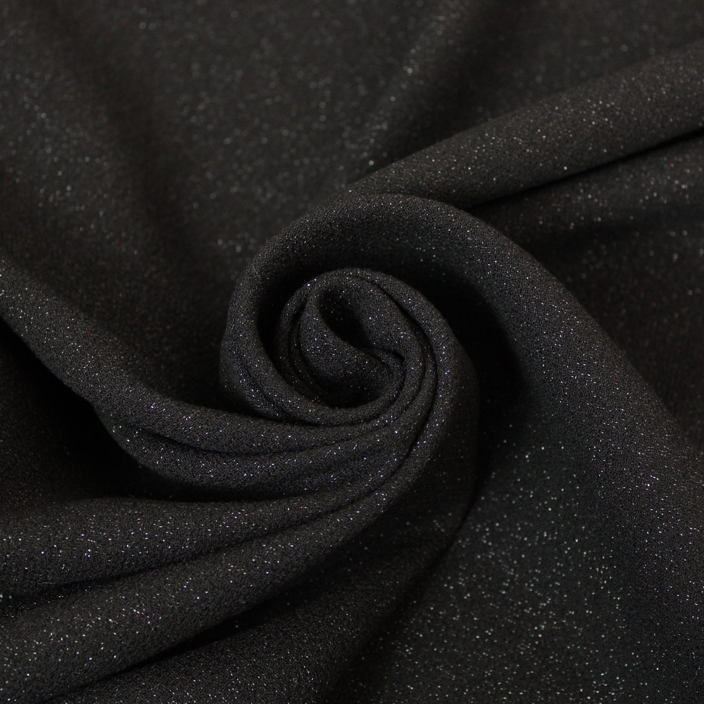 Tissu crêpe de laine - noir et lurex argenté - photo 1/3 | So Tissus
