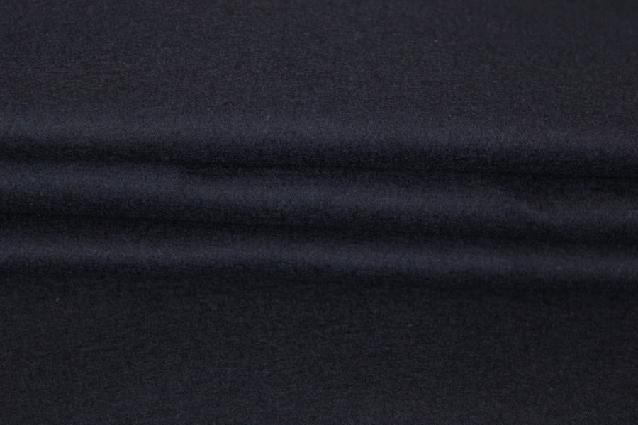 Tissu drap de laine et cachemire - bleu marine