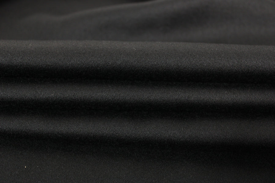 Tissu twill de laine - noir