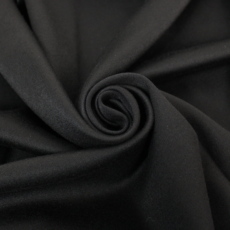 Tissu twill de laine - noir