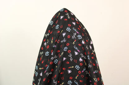 Tissu viscose - imprimé rouge à lèvre - photo 3/4 | So Tissus