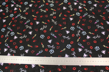 Tissu viscose - imprimé rouge à lèvre - photo 4/4 | So Tissus