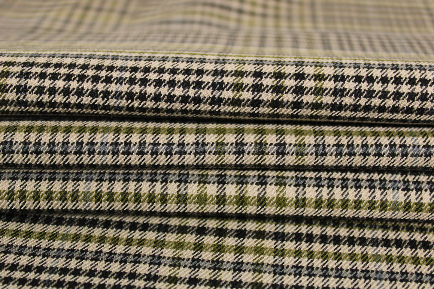 Tissu flanelle -  petits carreaux - ton beige et noir - photo 2/4 | So Tissus