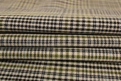 Tissu flanelle -  petits carreaux - ton beige et noir - photo 2/4 | So Tissus