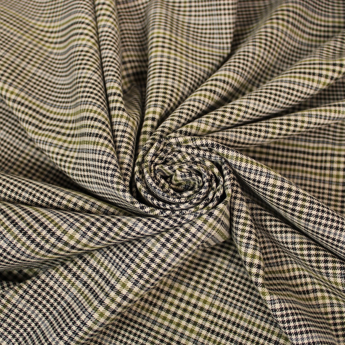 Tissu flanelle -  petits carreaux - ton beige et noir - photo 1/4 | So Tissus