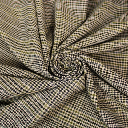 Tissu flanelle -  petits carreaux - ton beige et noir - photo 1/4 | So Tissus