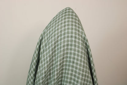 Tissu étamine de coton à carreaux - ton gris vert - photo 3/4 | So Tissus