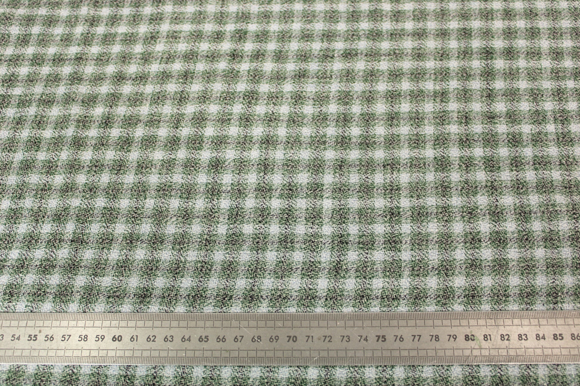 Tissu étamine de coton à carreaux - ton gris vert - photo 4/4 | So Tissus