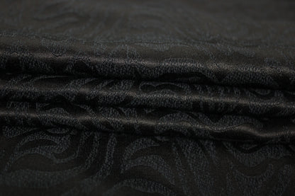 Tissu coton et soie - motif zébré - noir - photo 2/4 | So Tissus